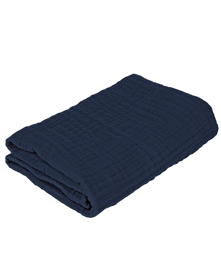 Babydecke FLUFFY (85x85) in navy