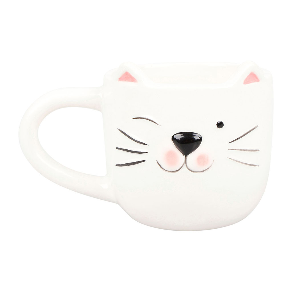 Mug chat 3D dolomite 28cl