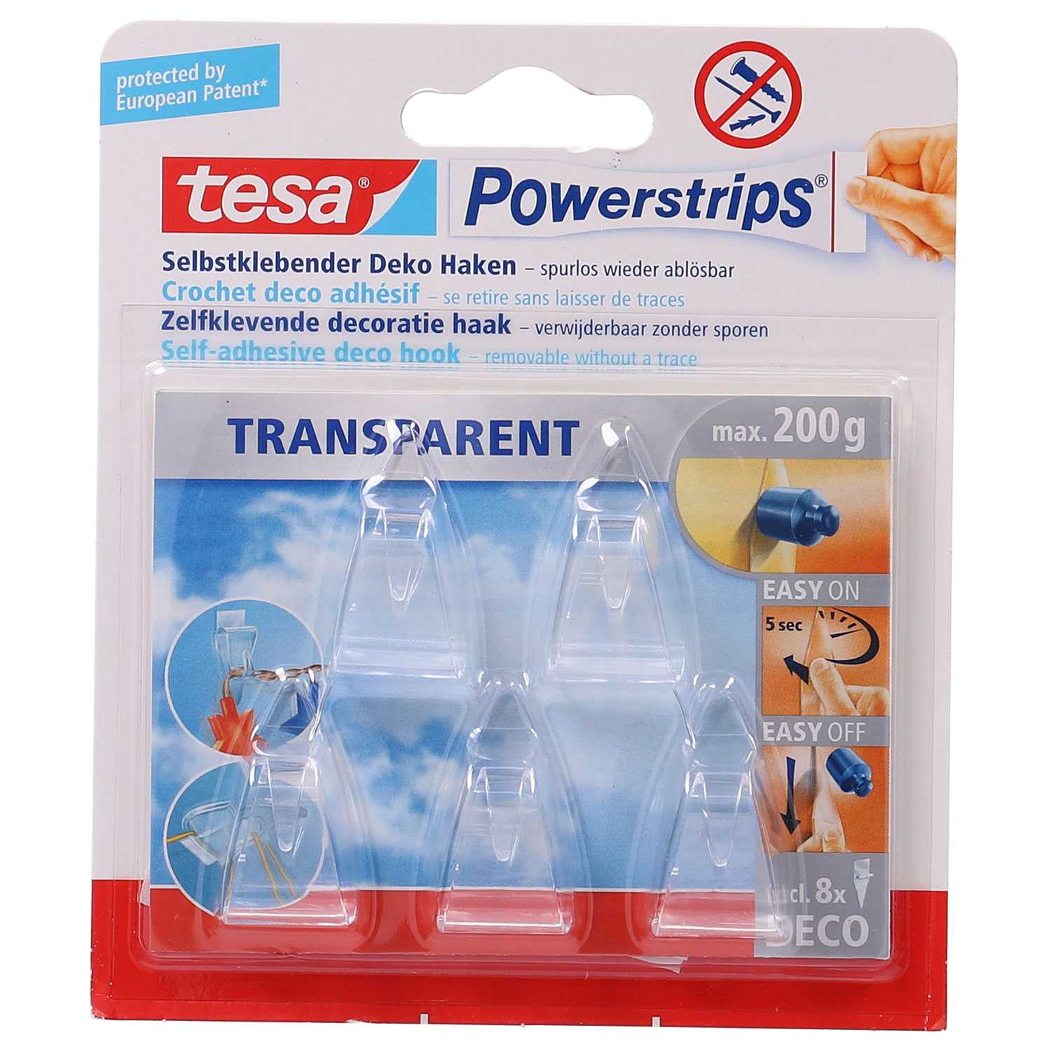 tesa Powerstrips Deko-Haken Small 5er