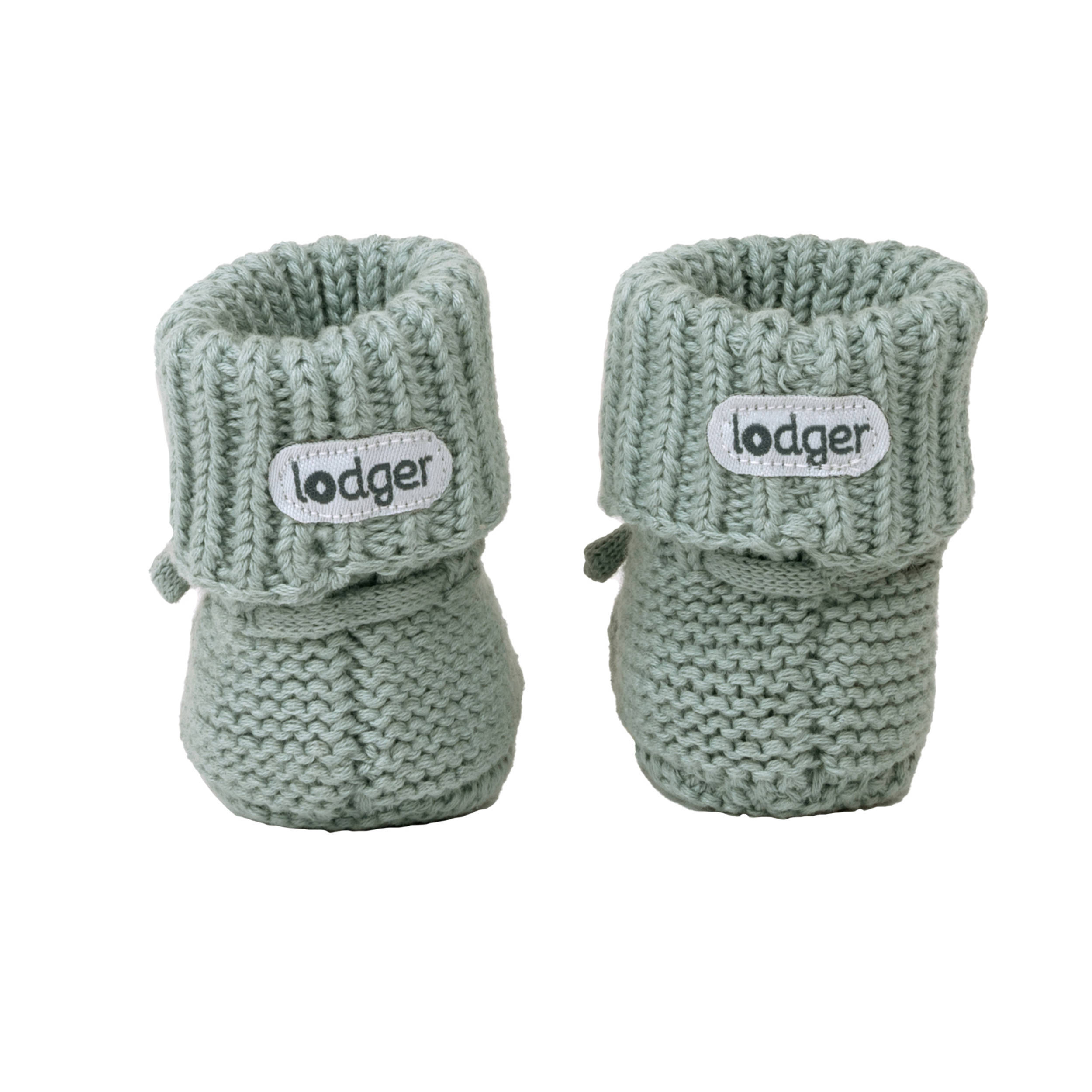 Lodger gebreide baby slofjes groen