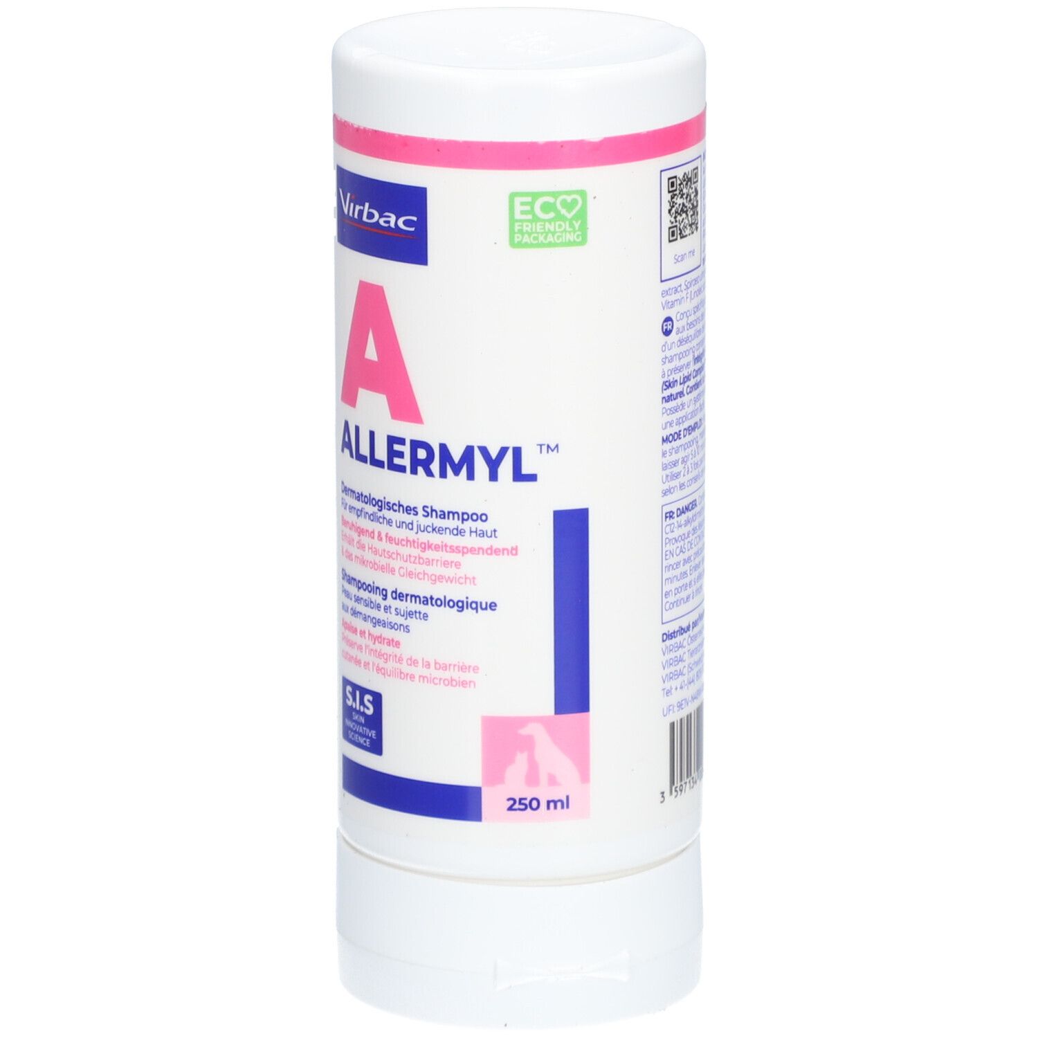 ALLERMYL Shampoo - Dermatologisches Shampoo für Hunde und Katzen