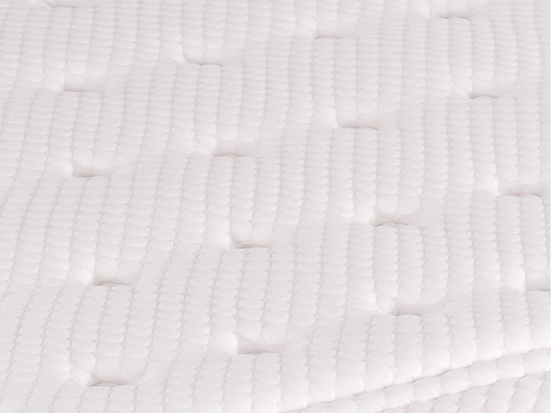 Ensemble 140 x 190 cm sommier coffre naturel clair + matelas hybride ressorts ensachés 7 zones et mémoire de forme ép.30cm - ASGARD de YSMÉE