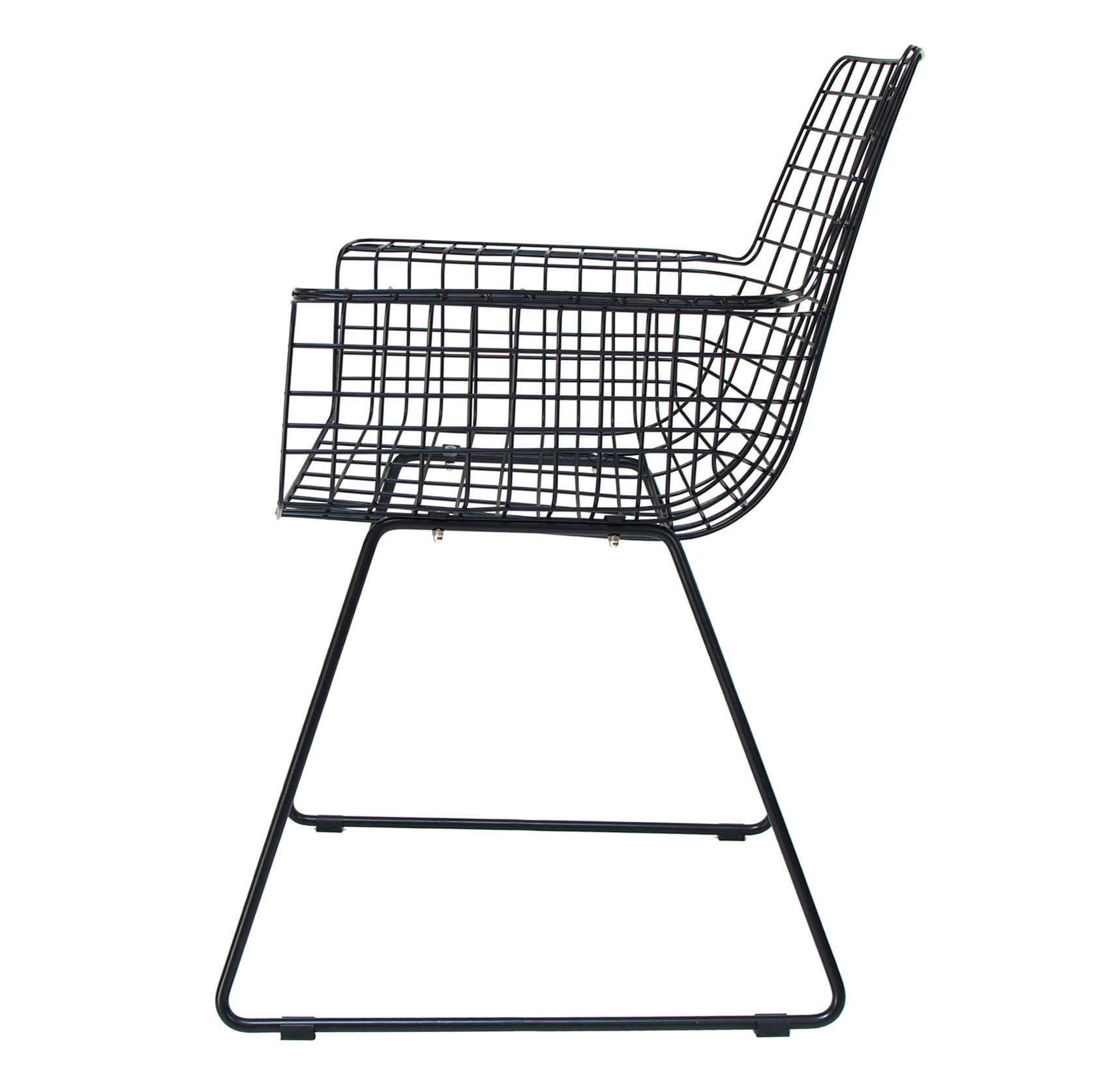Eetkamerstoel Metal Wire met armleuning black