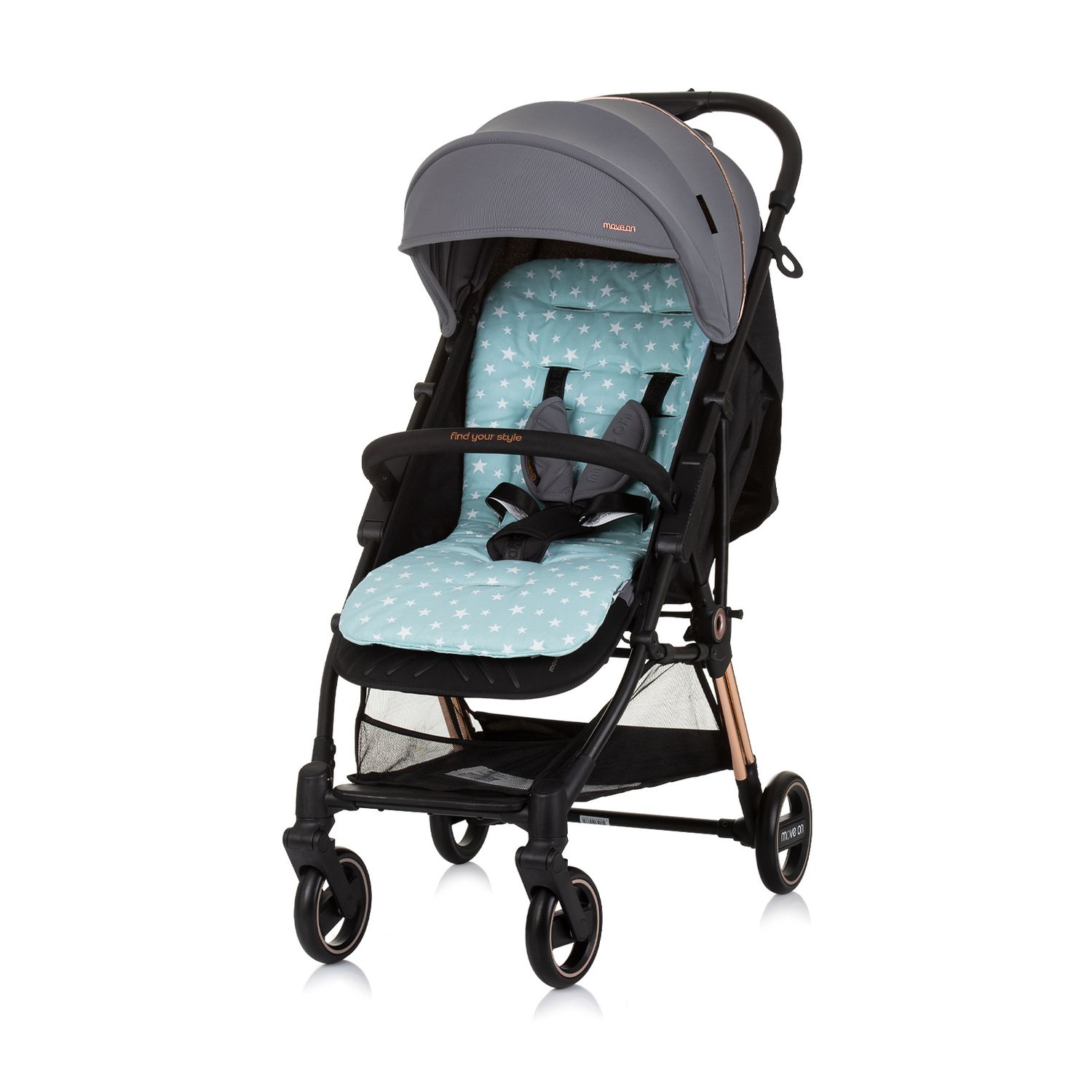 Chipolino Kinderwagen Sitzeinlage Universalsitzunterlage Baumwolle atmungsaktiv grün