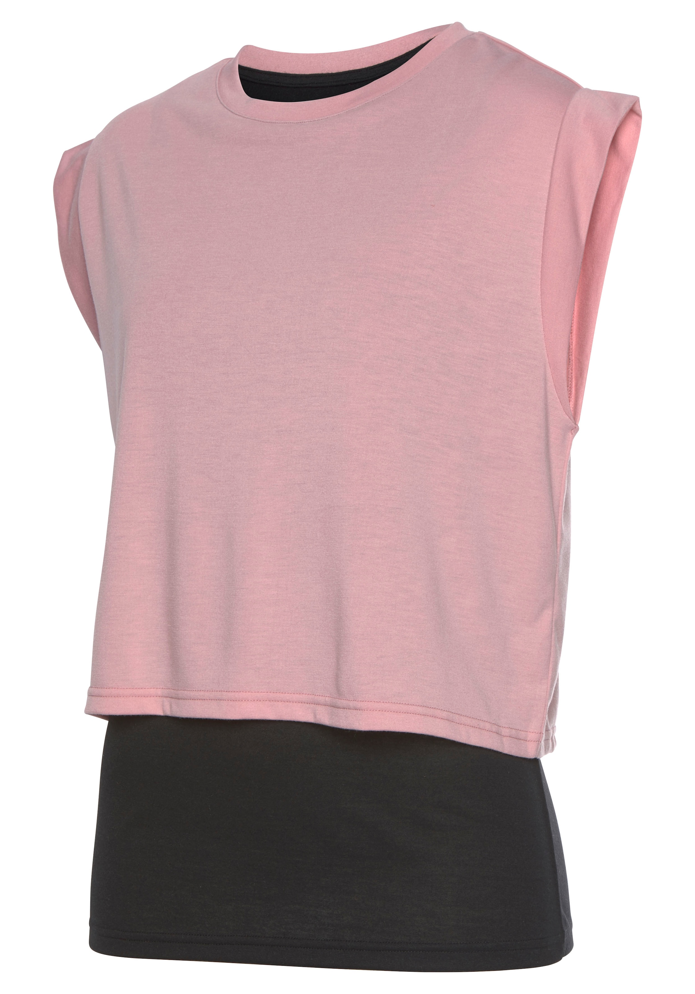 LASCANA ACTIVE 2-in-1-Shirt »Tropical«, im doppellagigen Look