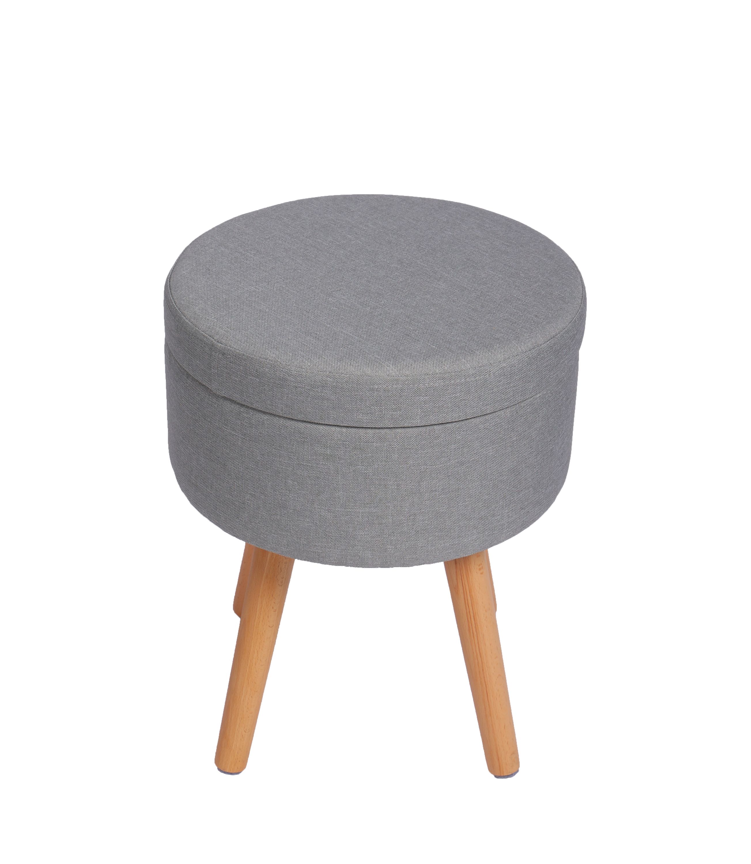 Hocker mit Stauraum hellgrau