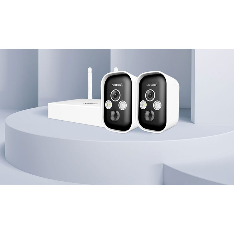 (2MP) 2x WiFi Internet Überwachungskamera HD 1080p mit Station / IR LED's Nachtsicht / Bewegungserkennung / AP / Audio / IP66 (iOS/Android)