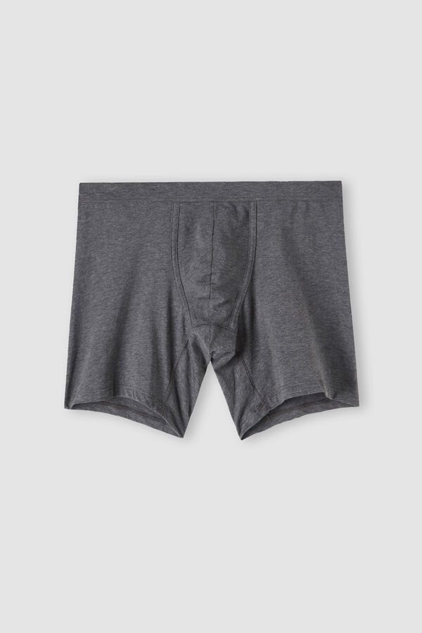 Calções boxer compridos em algodão elástico Supima®