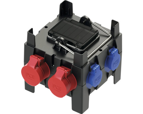Mobiele verdeeldoos CEE 16A IP44 zwart PCE9030208