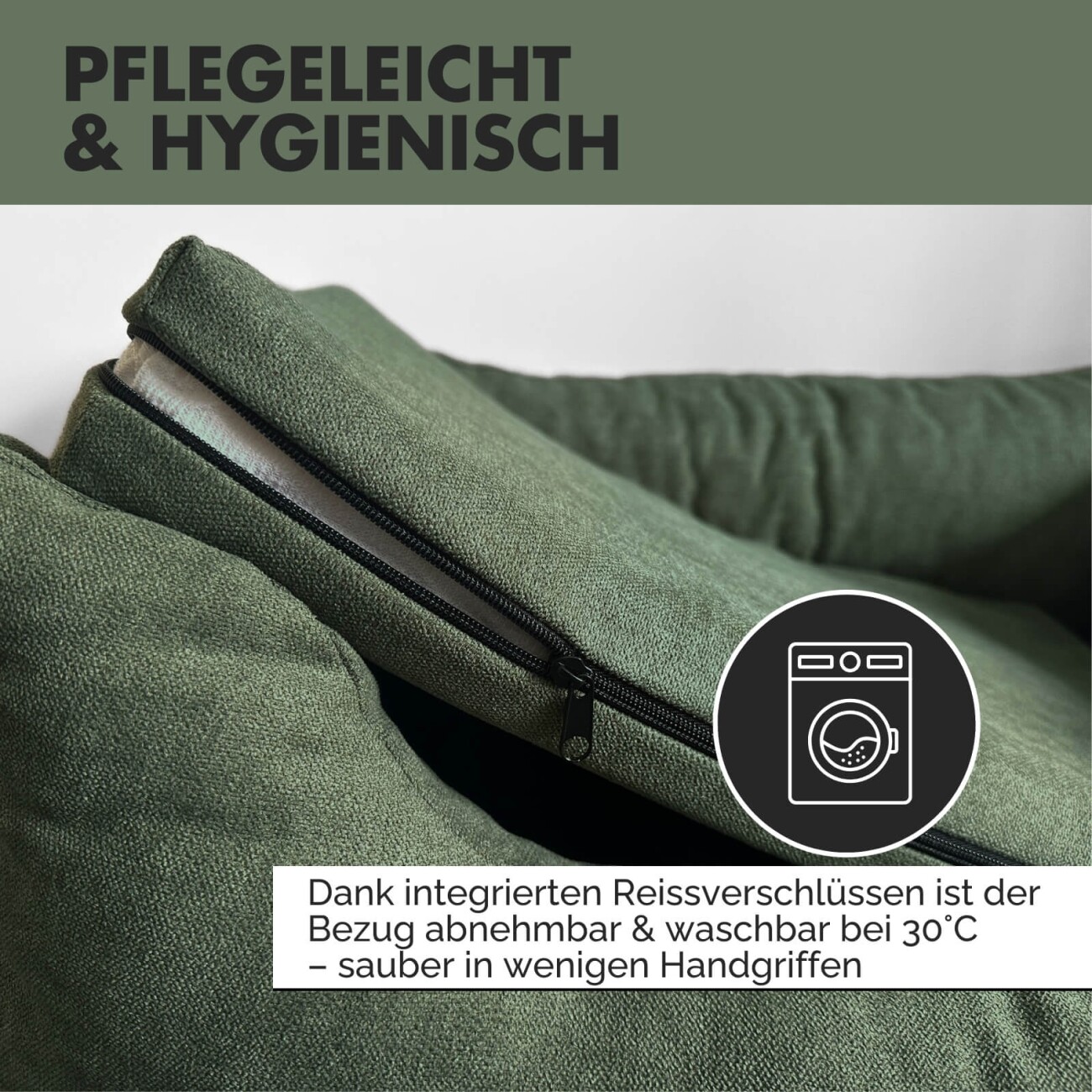 PAW WOW Hundebett EMMA Velours Olive M
