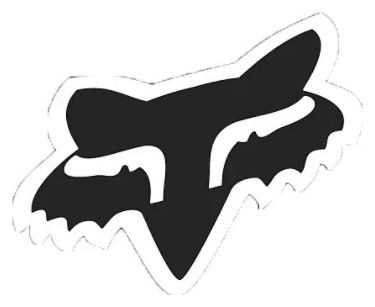 Stickers Fox Fox Head 2.5'' Noir