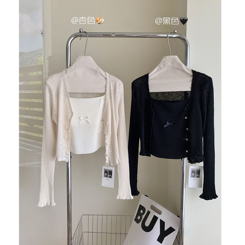Dute - Set: effen vest + crop top
