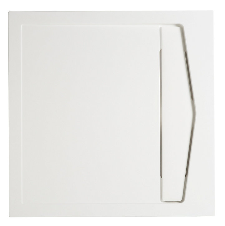 Receveur de douche à poser 90 x 90 cm, résine minérale, blanc, Cooke & Lewis Helgea