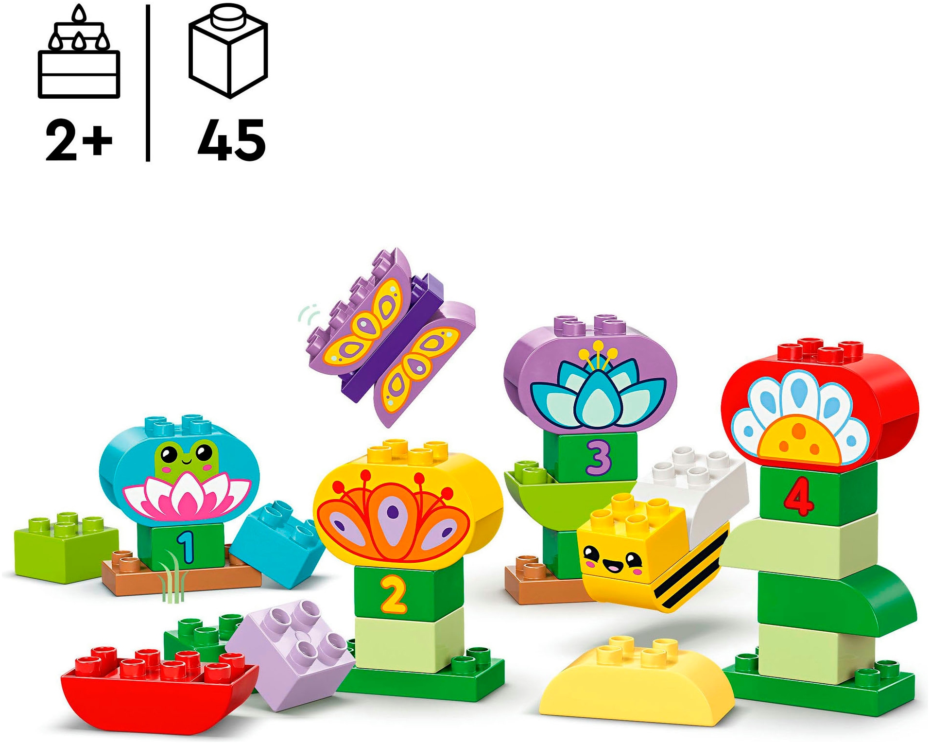 LEGO® Konstruktionsspielsteine »Kreativer Blumengarten (10444), LEGO DUPLO Town« Made in Europe
