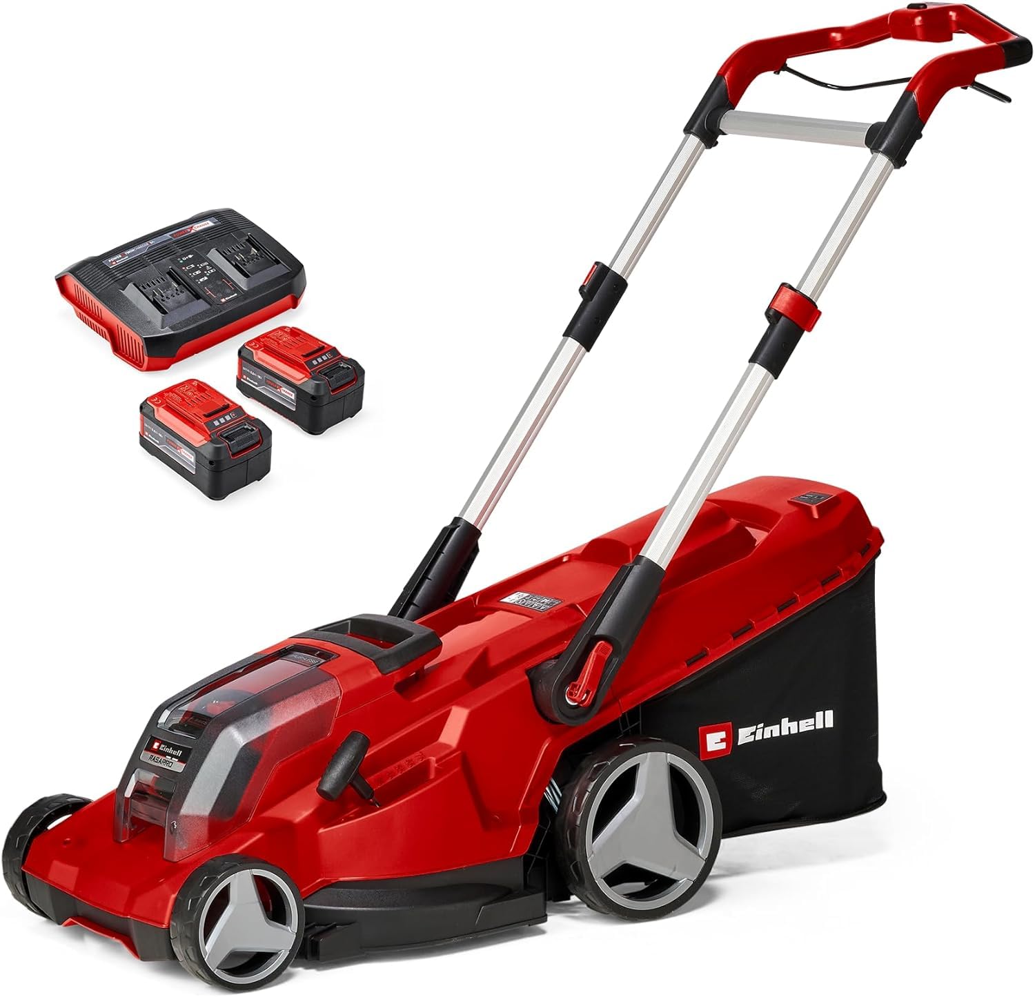 Einhell Professional Tondeuse à gazon sans fil RASARRO 36/42 Kit Power X-Change (36V, largeur de coupe: 42 cm, Bac 50L, moteur sans charbon) Livré ave