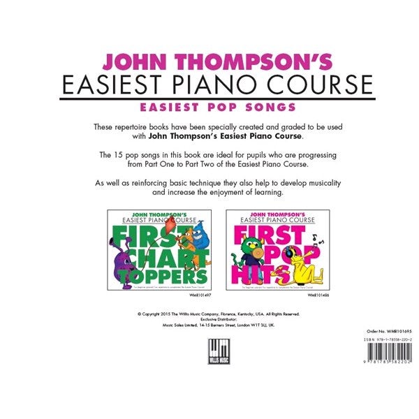 Wise Publications - John Thompson's Easiest Pop Songs