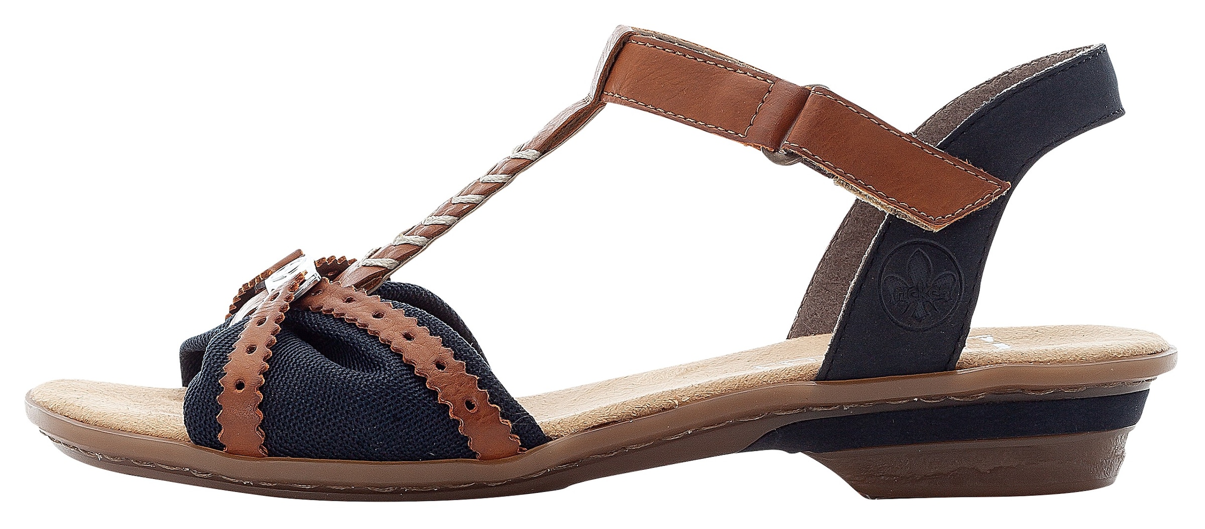 Rieker Sandalette  , Sommerschuh, Sandale, Keilabsatz, in zweifarbiger Optik