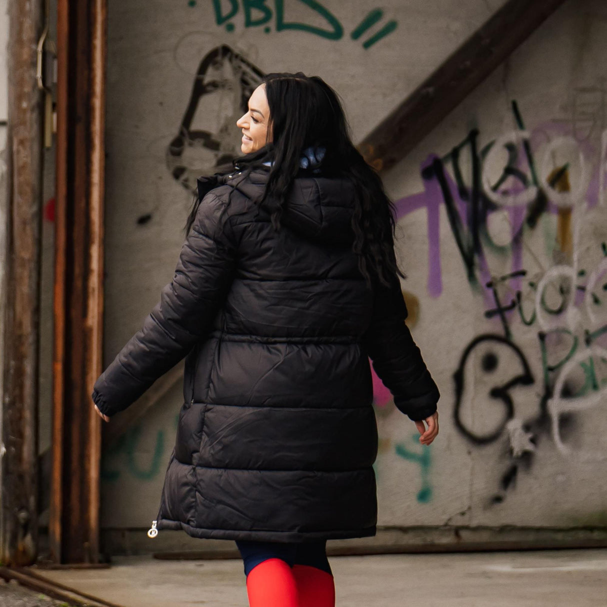 FILA<br>WOMEN EMBLA long hooded puff jacket