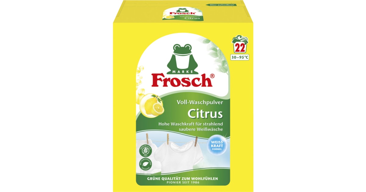 Frosch Voll-Waschpulver Citrus 22 Waschgänge