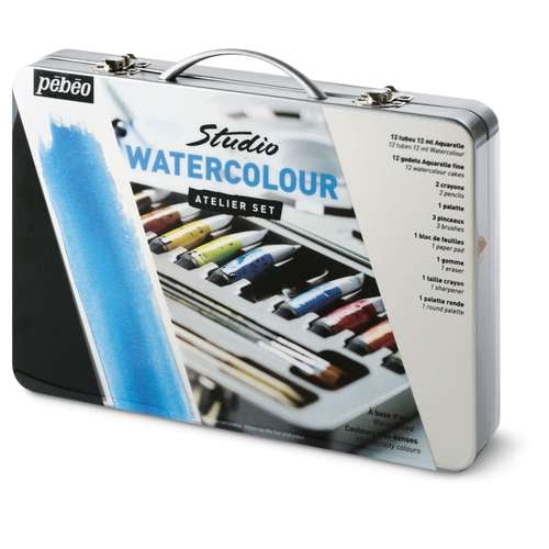 pébéo Studio Aquarell Atelier-Set im Metallkoffer