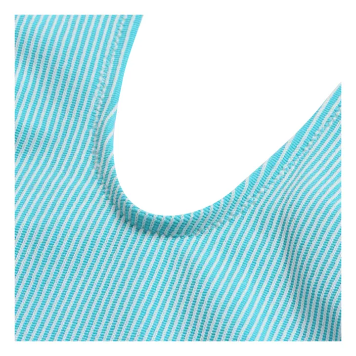 Icone Maillot 1 Pièce Nino Rayures | Bleu turquoise