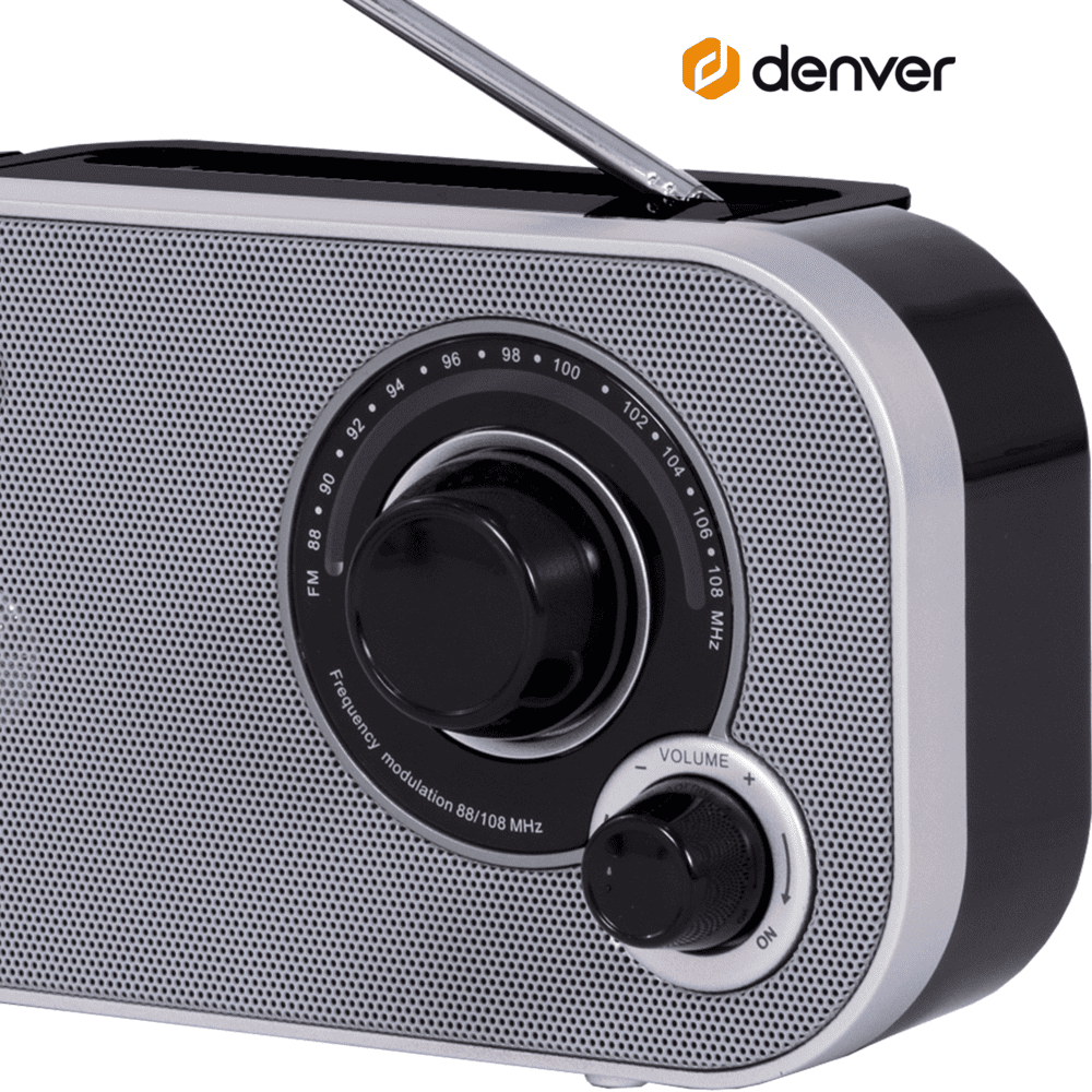 Denver TR51 FM radio noodradio - Grey