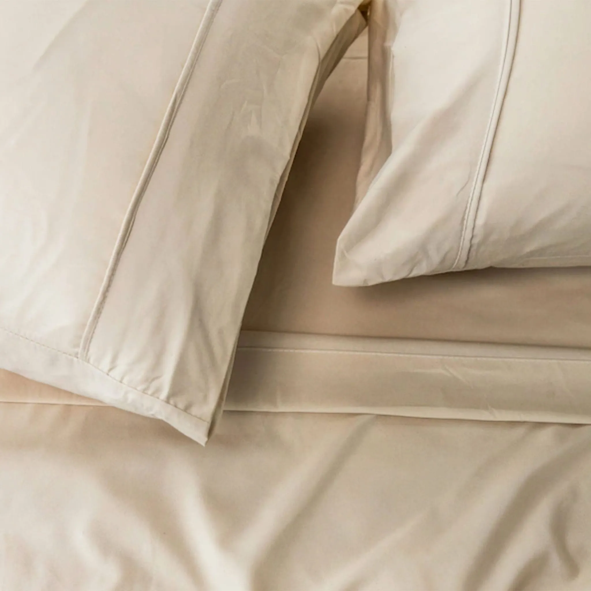 Clément - Maison Ensemble Draps Lit Double - Beige