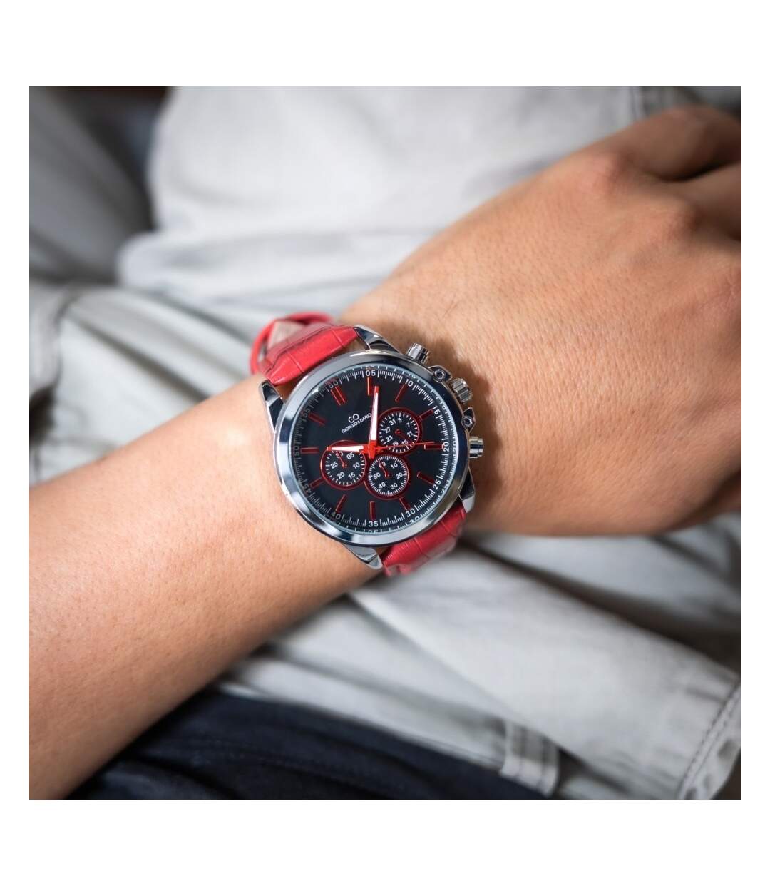 Coffret Montre Homme Rouge GIORGIO