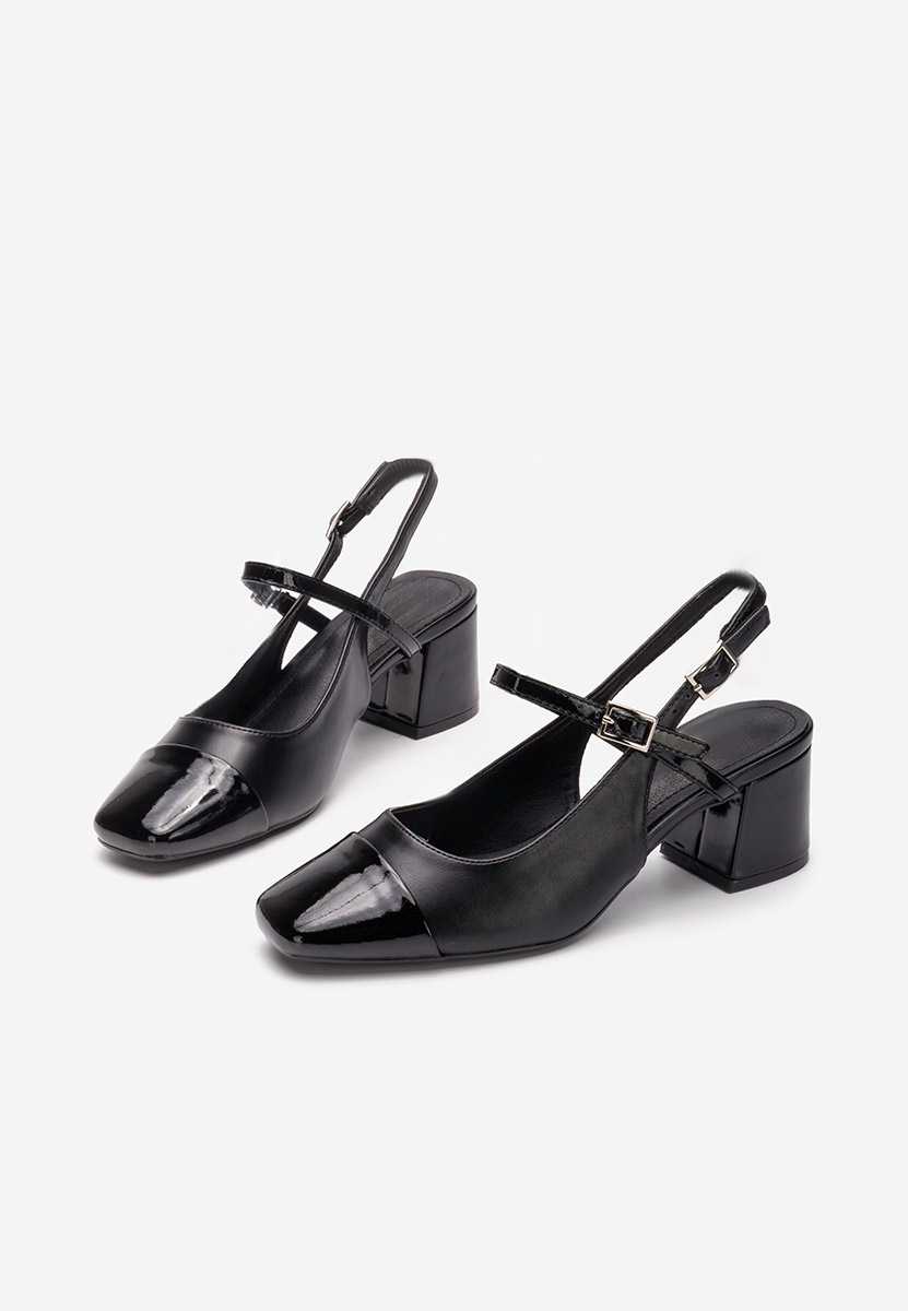 Chaussures à talon épais noirs Eriosa