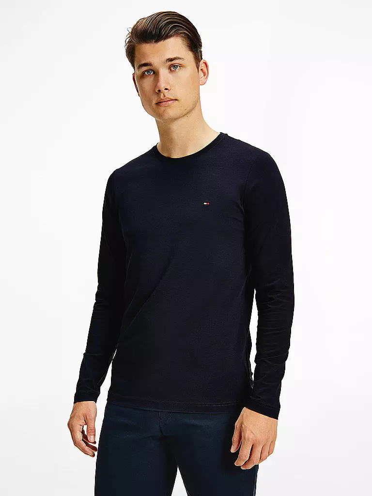 TOMMY HILFIGER Langarmshirt dunkelblau