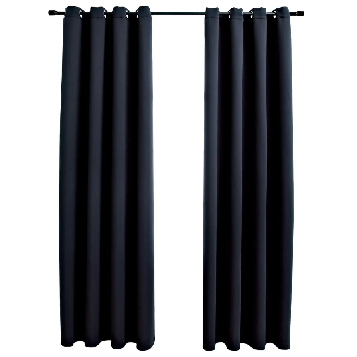 vidaXL Rideaux occultants 140x225 cm Noir