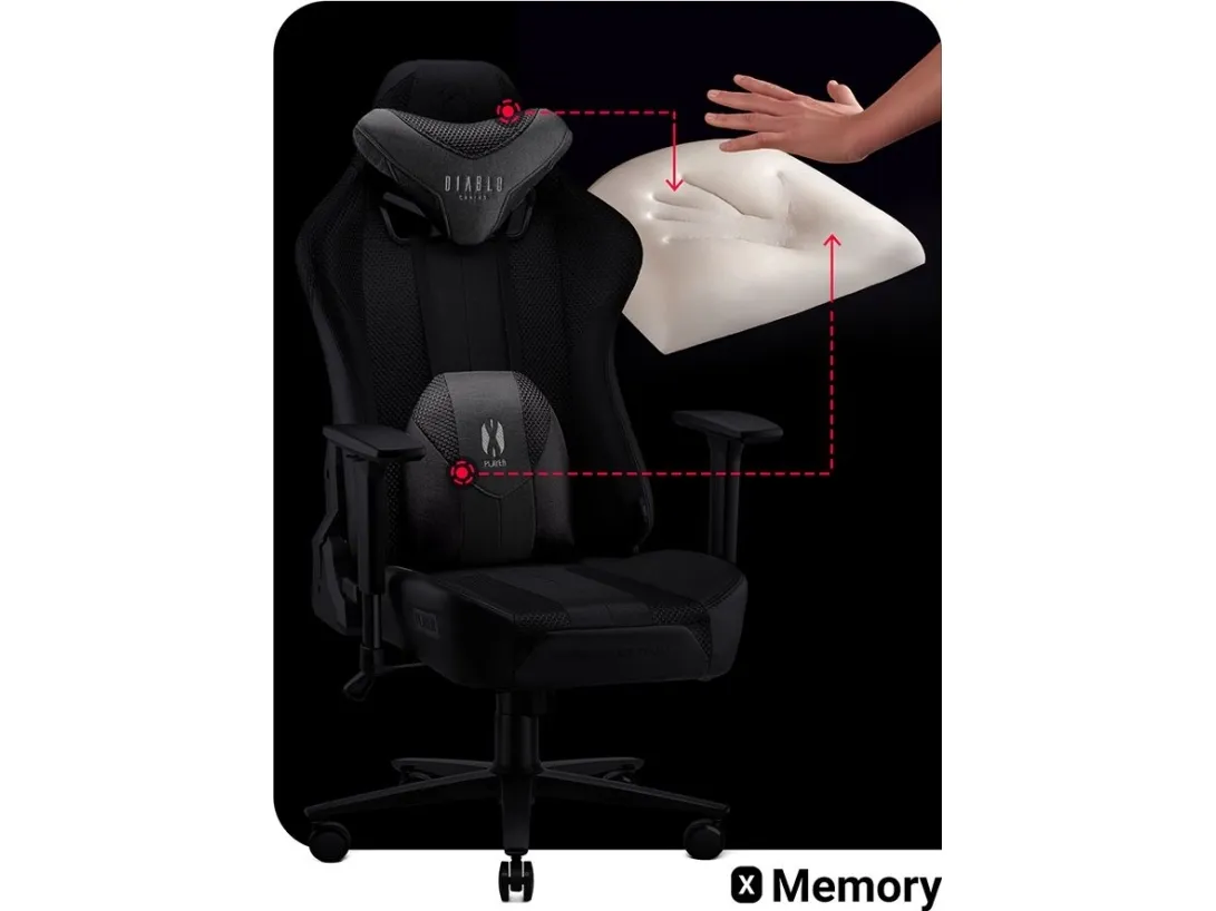 Diablo Chairs X-PLAYER 2.0 Stol i King Size Stol Sort og hvid