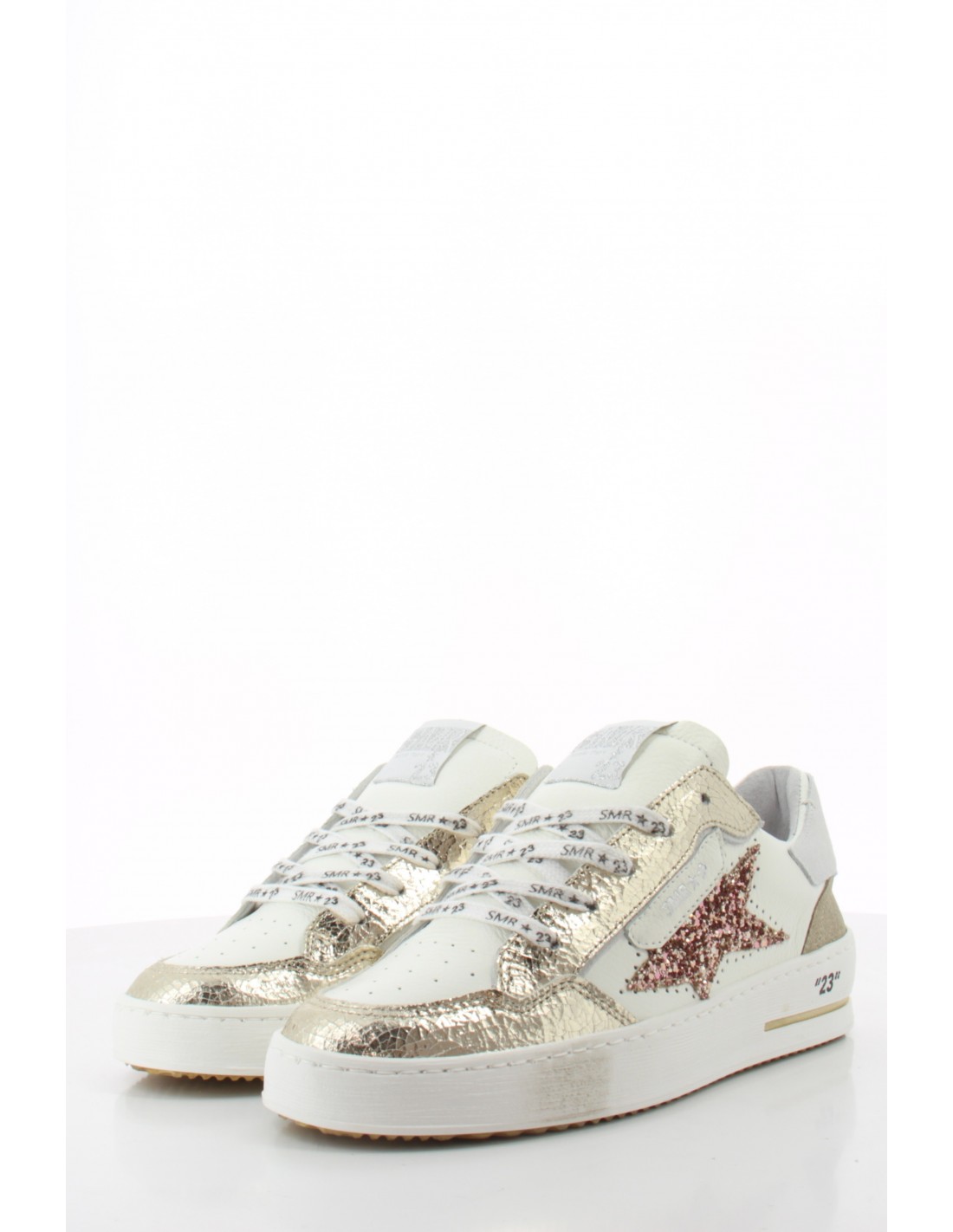 semerdjian Baskets de Ville Femme Ale 11813 Blanc & Or