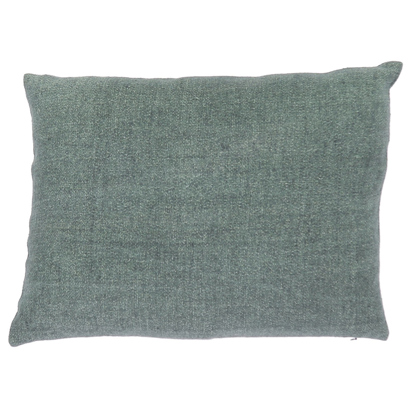 En Fil d'Indienne Housse de coussin Varanasi tweed de lin grise - 40x55 cm