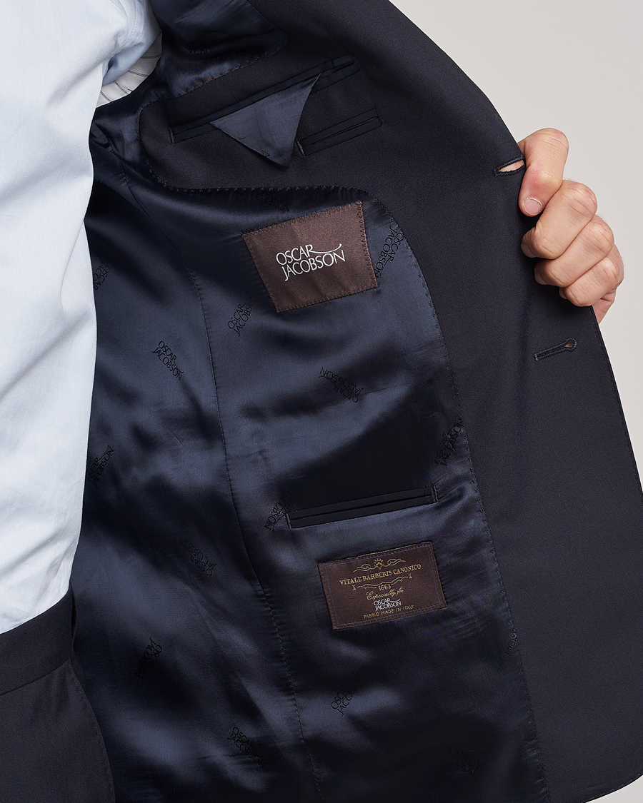 Oscar Jacobson Falk Wool Suit Navy
