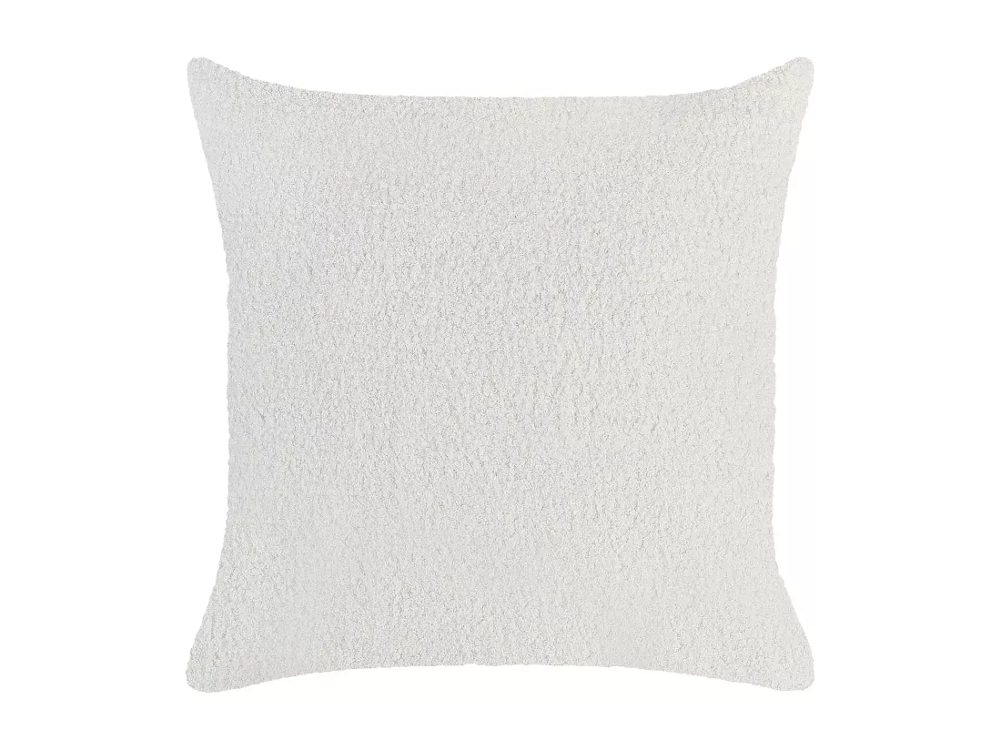 Chaise longue côté droite en tissu bouclé blanc LE CRAU