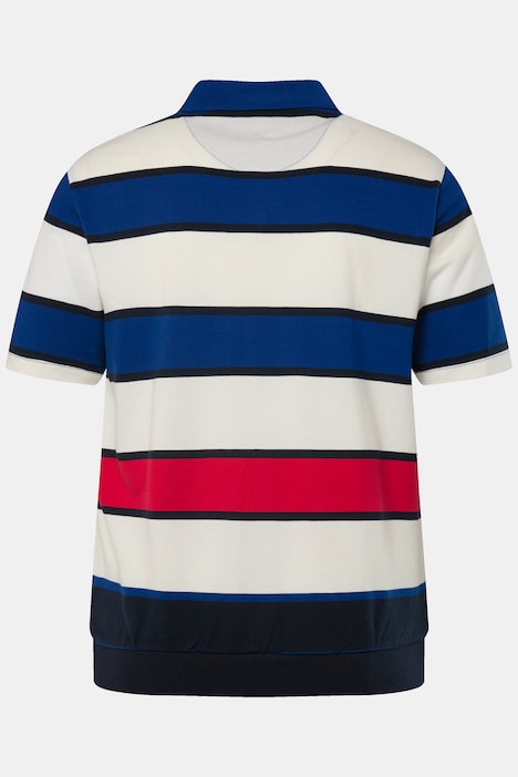 Men+ Poloshirt, Halbarm, Ringel, Piqué Bauchfit, bis 8 XL