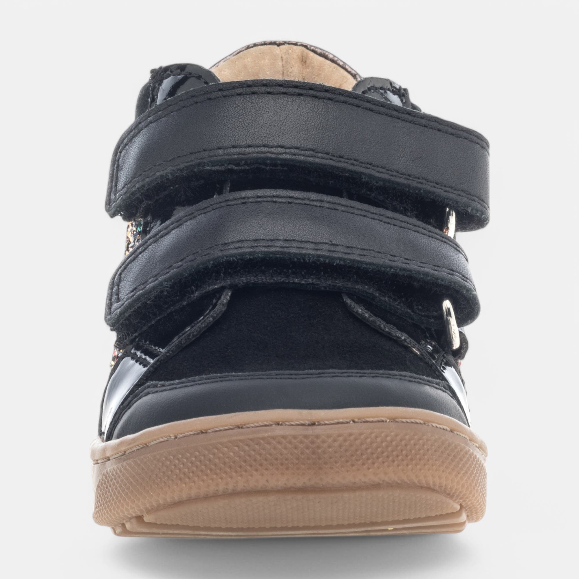 Baskets hautes Bébé fille en cuir noir