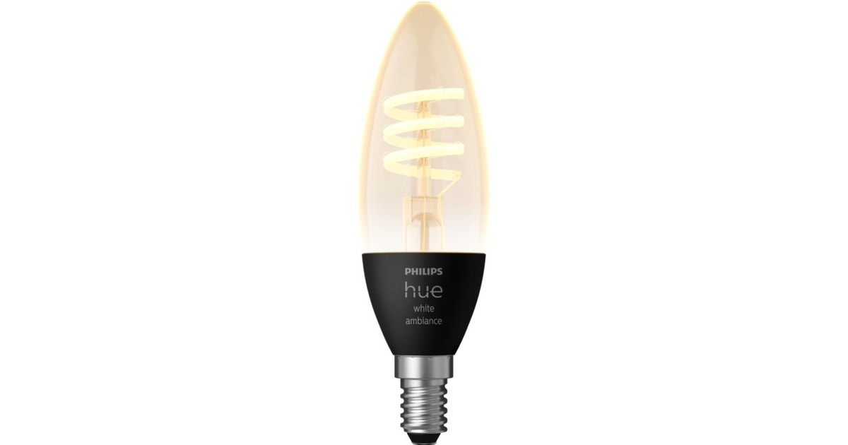 PhilipsFilament Candle E14 lamp  (2200-4500K, Dimbaar)