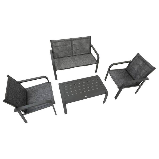 Salon de jardin PIAZZA Graphite