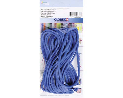 Paracord donkerblauw 2x4 mm 5 m