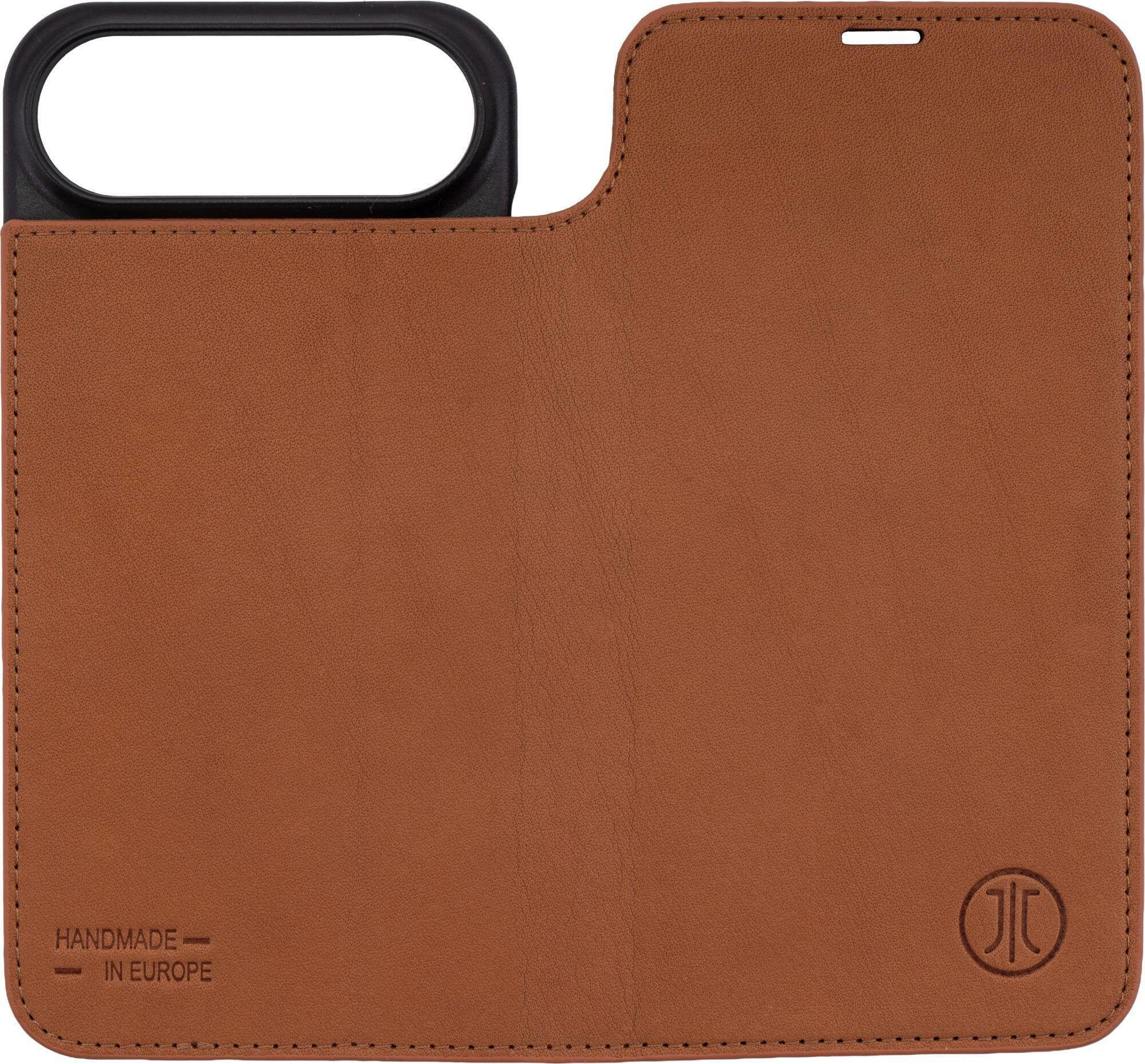 iPhone Air Echtleder Bookcase Hülle Tegel (11128) - Braun (Cognac)