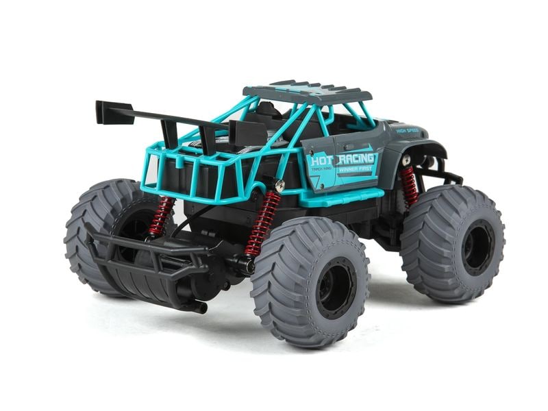 TEC-TOY Monster Truck Hot Racing Blau, 1:14 Akku-Betriebenes RC Off-Road Auto für Kinder ab 6 Jahren