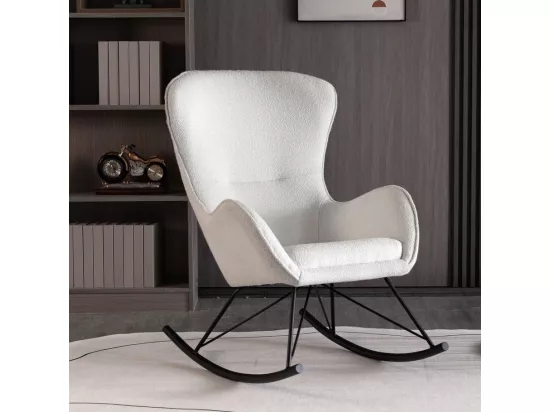 Fauteuil à bascule design blanc Wixar