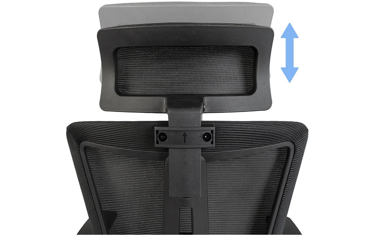 Bürostuhl ErgoFlex Schwarz<br>Drehbarer Stuhl mit Armlehnen und Kopfstütze
