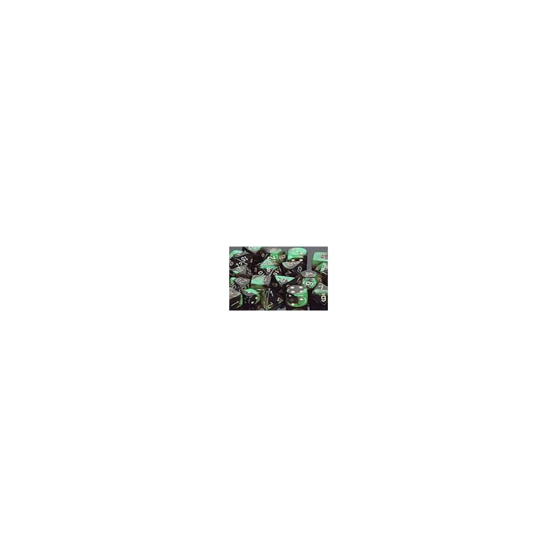 Pack de 12 dés D6 * gemini * NOIR & VERT