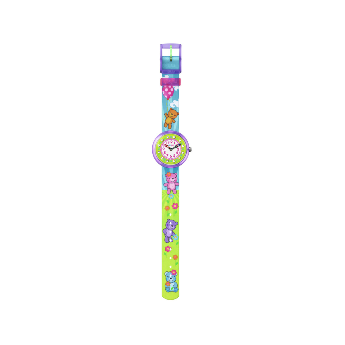 Montre Flik Flak bracelet caoutchou multicolor