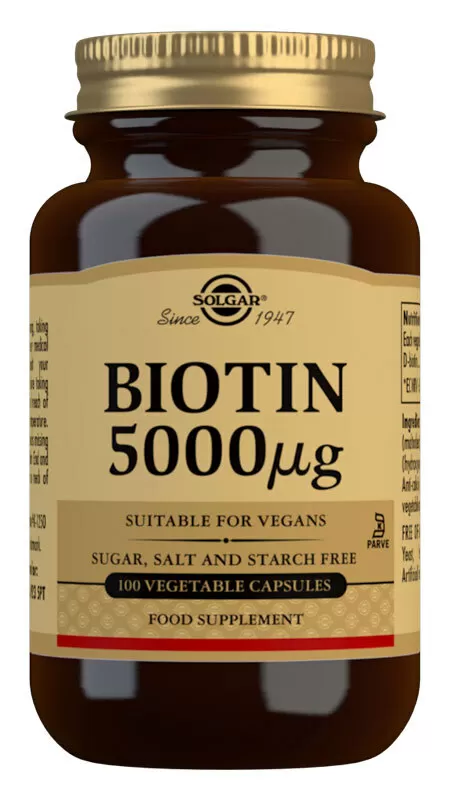 Solgar Biotin 5000 µg - 100 kap