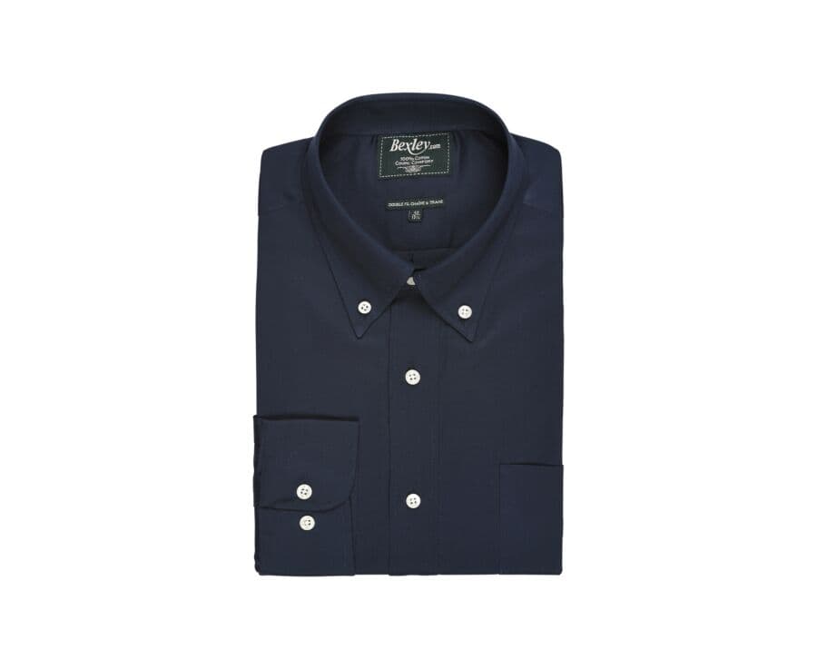 Chemise marine navy à poche - Col américain - ANDERSON