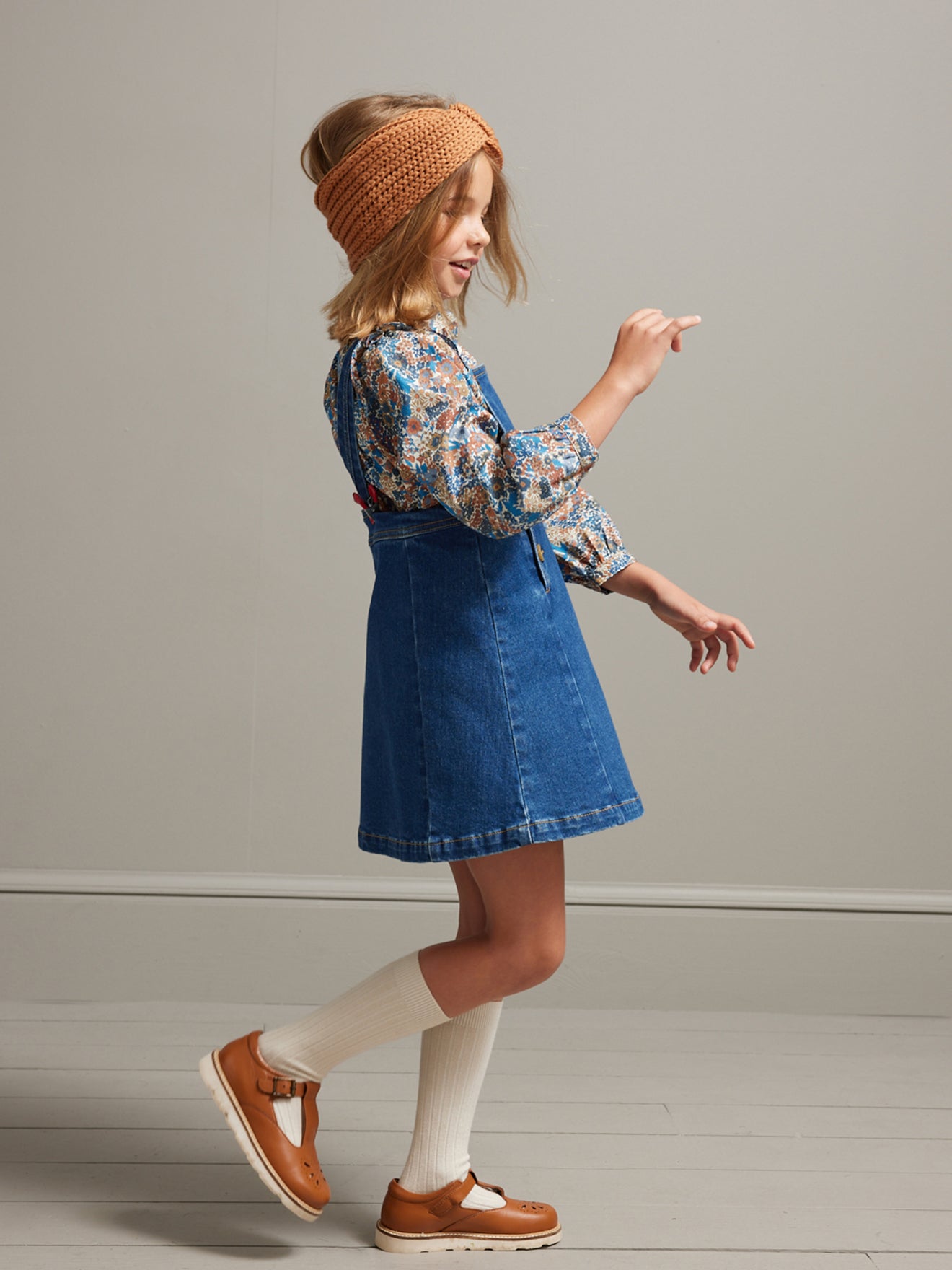 Robe-salopette Fille en denim
